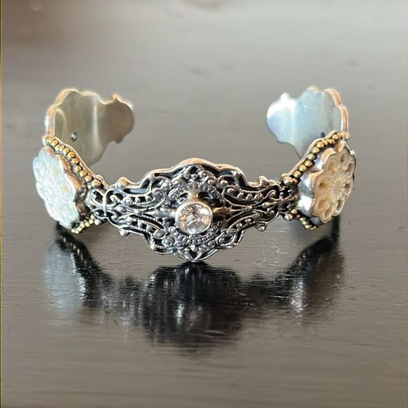 Mars and Valentine Vintage Cuff Bracelet 925 - Picture 3 of 8